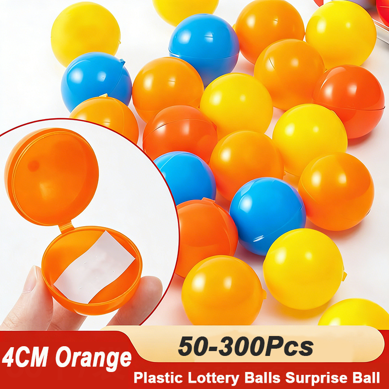 Open Vending Machine - 100-500Pcs 4CM Orange Plastic Lottery Balls