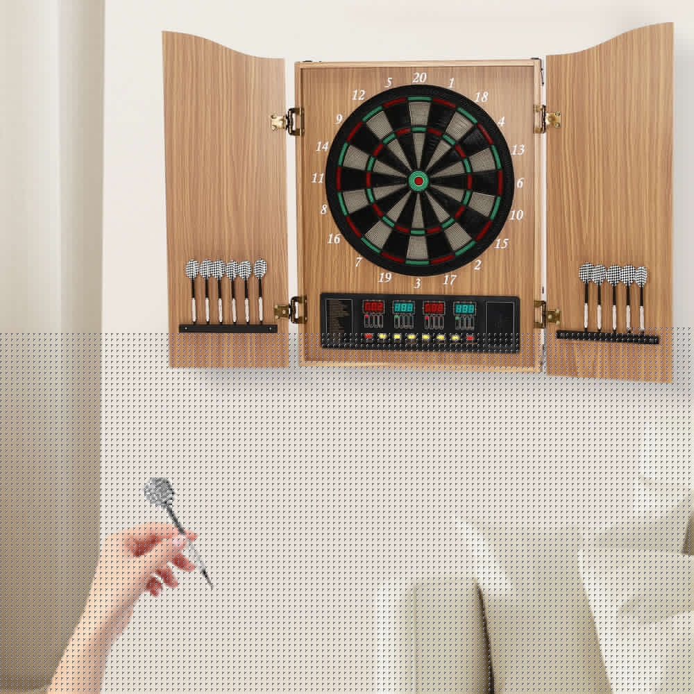 Electronic Dartboard Cabinet - Take Aim Electronic Dart Machine Dart