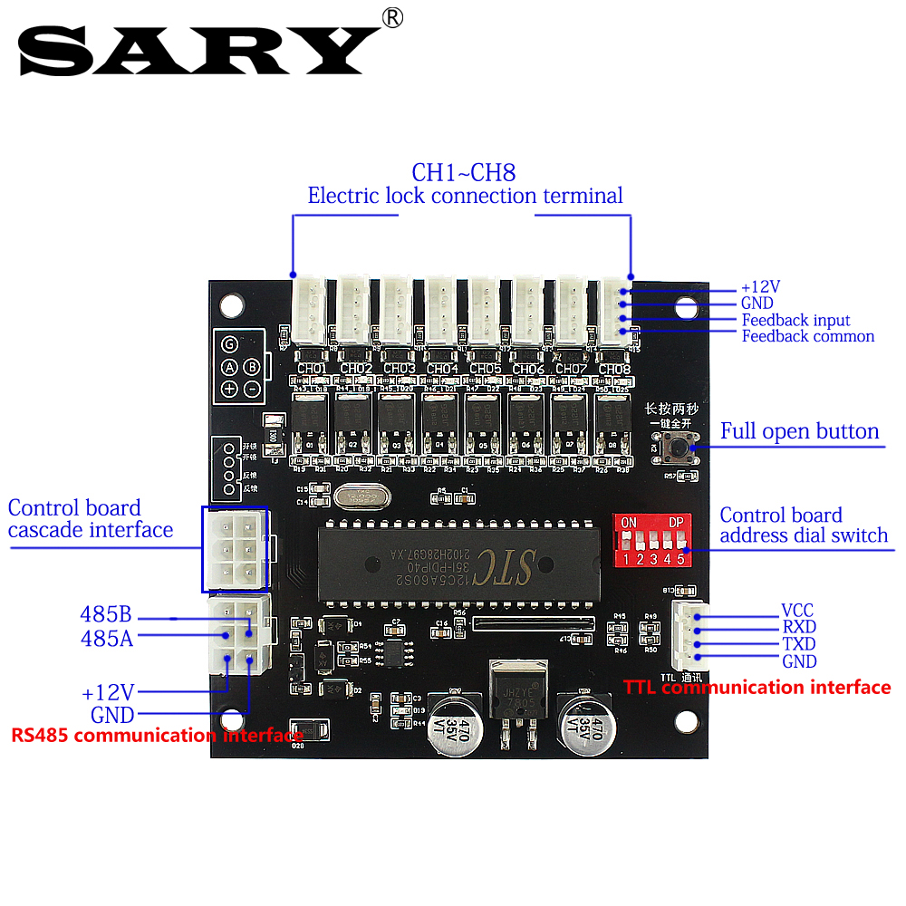 RS485 serial communication ele - Open Vending Machine avaliação e preço