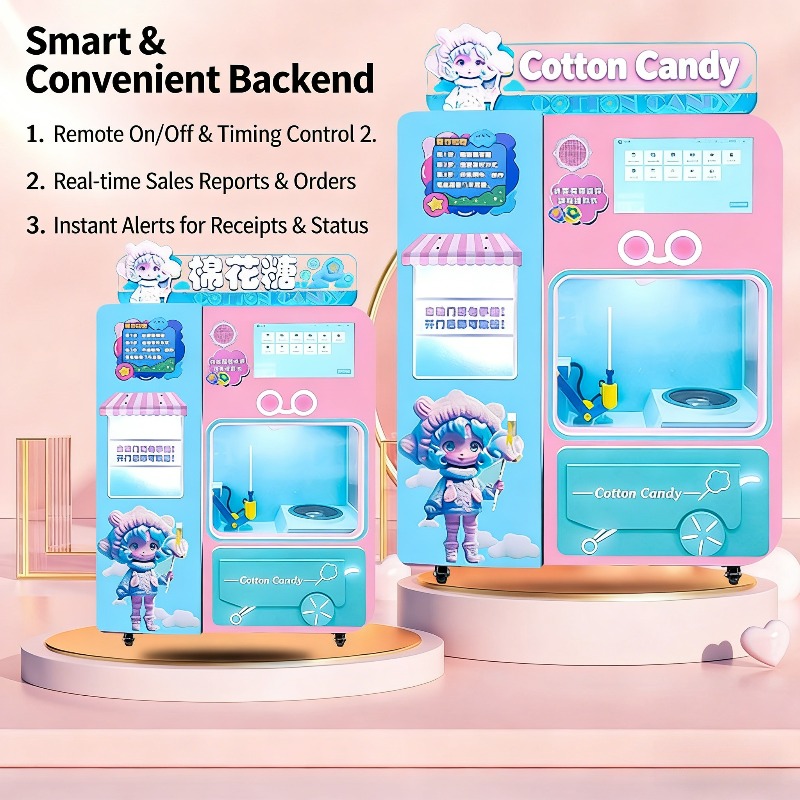 FOB Automatic Cotton Candy Ven - Vending Machine Qr Code avaliação e preço