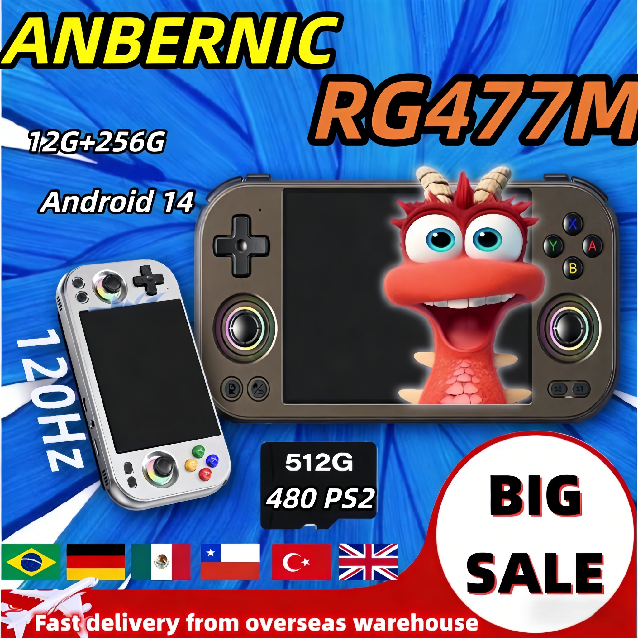 ANBERNIC RG 477M Retro Video G - Arcade Vibes avaliação e preço