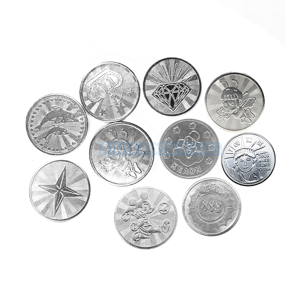 100PCS  Coins Tokens Stainless - Arcade Game Vending Machine avaliação e preço