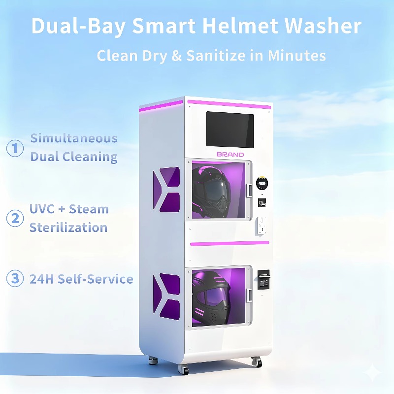 Custom Double Warehouse Helmet - Vending Machine Qr Code avaliação e preço