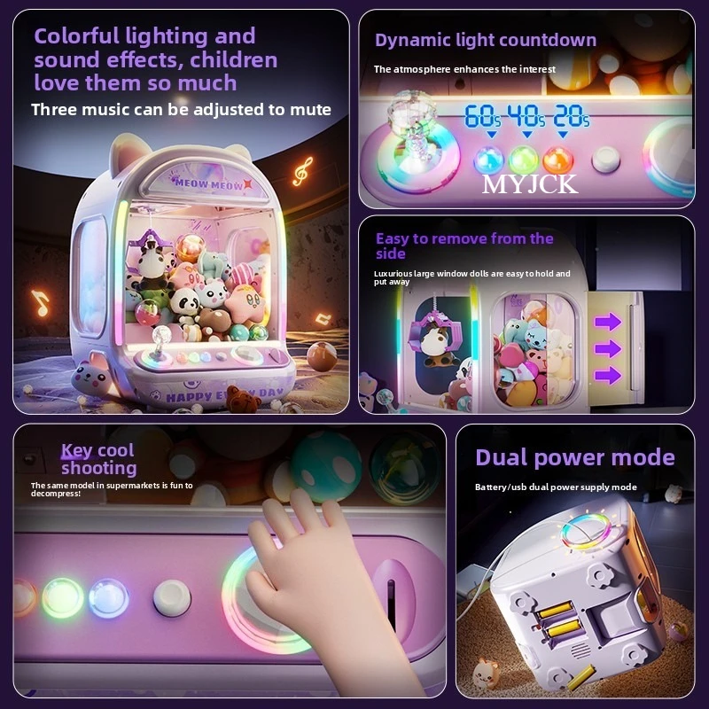 DIY Purple Automatic Doll Mach - Claw Crane Machine avaliação e preço