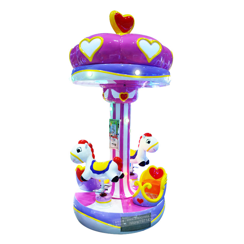 Electric Carousel Horse 3 Pers - Coin Operated Kiddie Ride avaliação e preço
