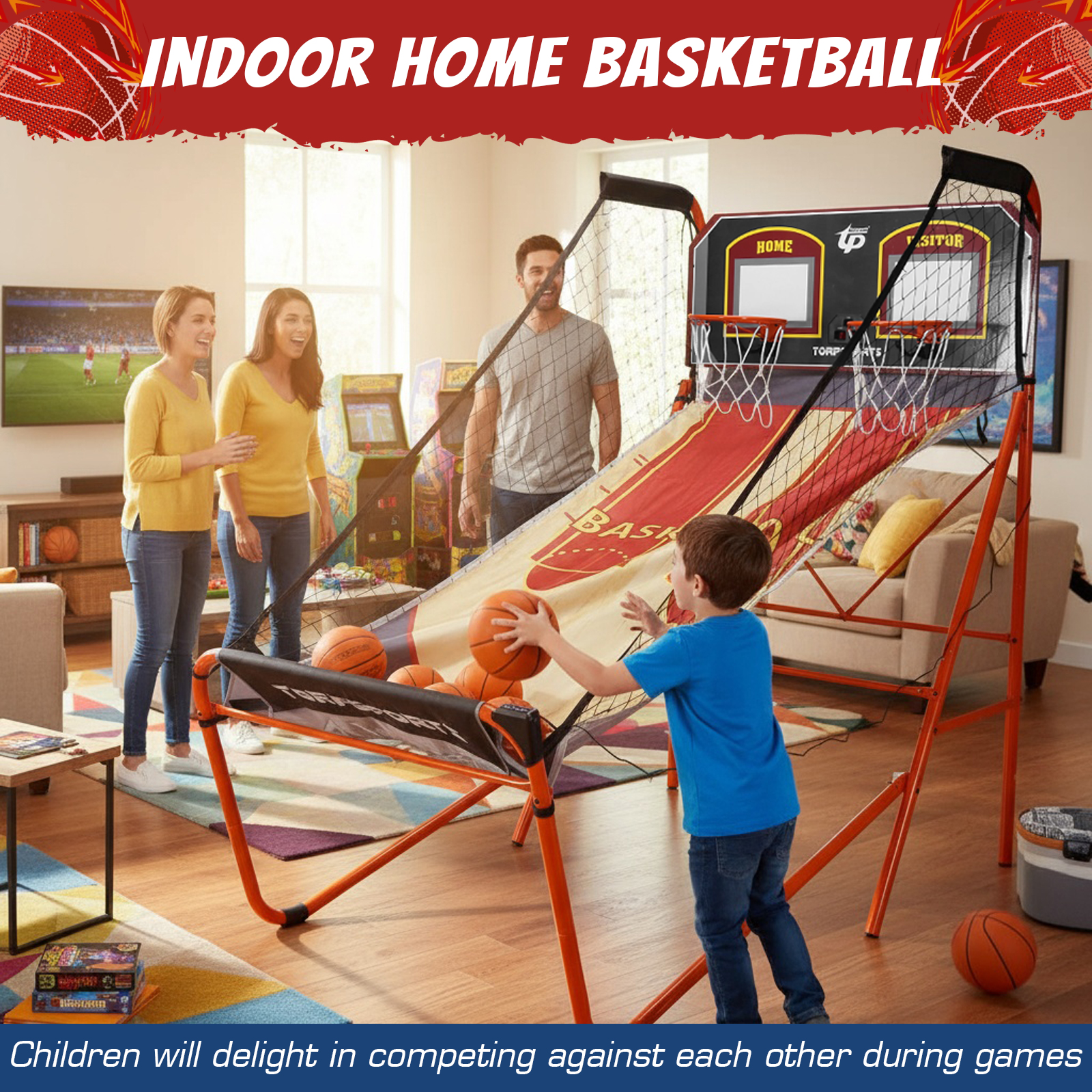 Arcade Basketball Game Set Pla - Arcade Games & Vending Llc avaliação e preço