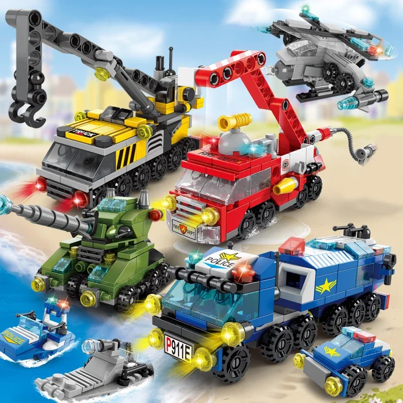 City Fire Car Building Blocks  - Claw Crane Machine avaliação e preço