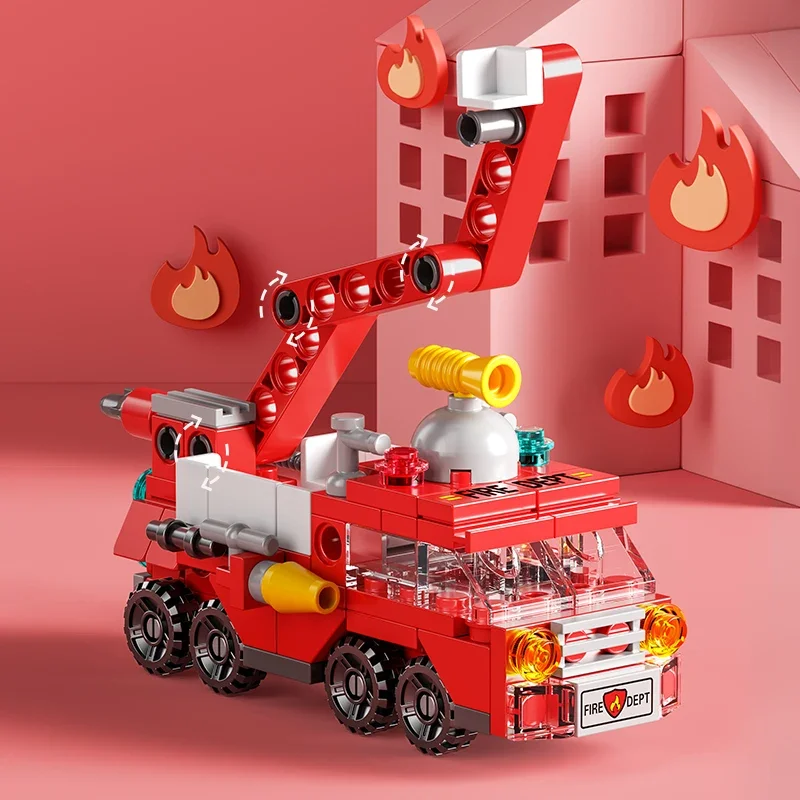 City Fire Car Building Blocks  - Claw Crane Machine avaliação e preço